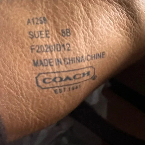 Coach SUEE Signature Brown Leather & Canvas Fashion Sneakers Size 8 - Picture 10 of 10